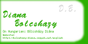 diana bolcshazy business card